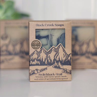 Rock Creek Soaps SOAP BAR SWITCHBACK TRAIL - woodsy spices, musk & bergamot