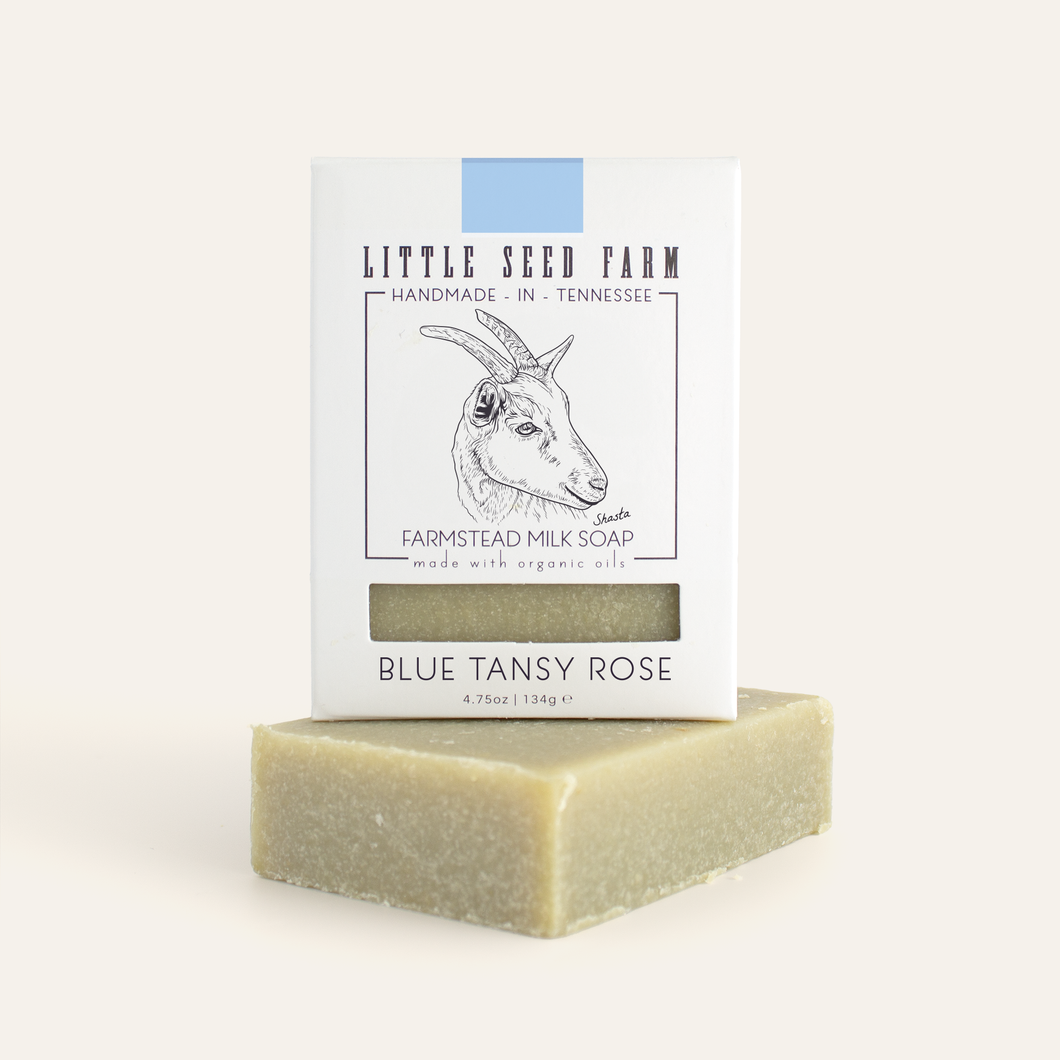 Little Seed Farm Blue Tansy Rose Bar Soap - Soothing & Hydrating